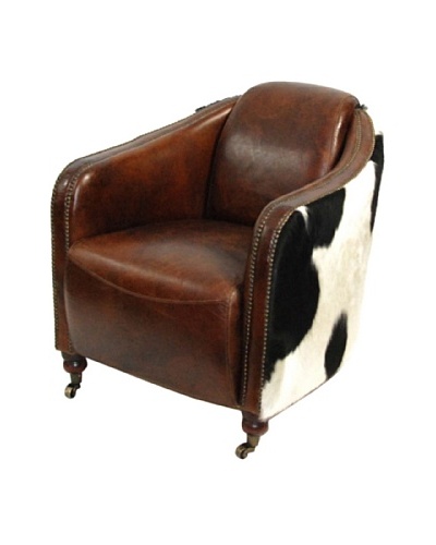 Dream Home Designs Artsome Leather & Cowhide Armchair