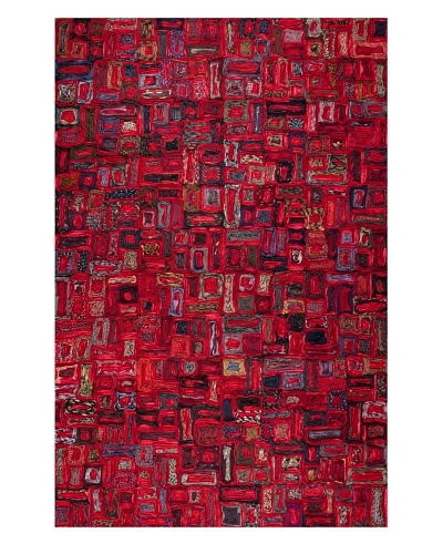 Dreamweavers Executive Rectangle Rug, Red, 5′ x 7′