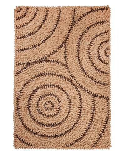 Dreamweavers Rain Drop Rug, Sand/Brown, 6′ x 9′