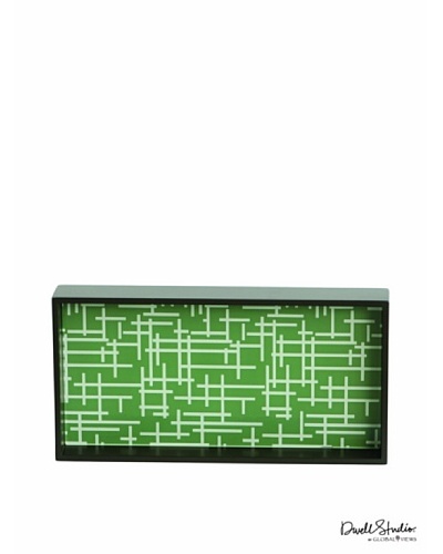 Dwell Studio by Global Views Criss Cross Lacquered Wood Tray, Green