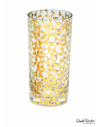 Dwell Studio by Global Views Gold Triangles Drinking Glass, Tall