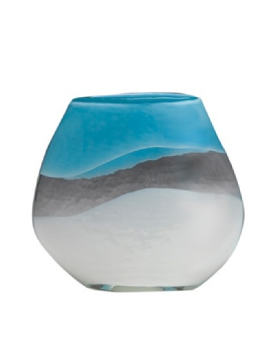 Dynasty Glass Capri Collection – Pillow Vase – Turquoise