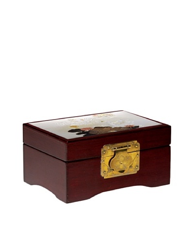 Dynasty Gallery Chokin Art Mahogany Jewelry Box