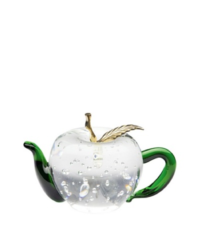 Dynasty Gallery Hand-Made Glass Apple Teapot