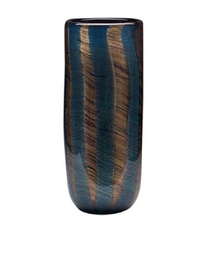 Dynasty Glass Toscana Collection - Cylinder Vase - Blue Vertigo