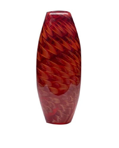 Dynasty Glass Milano Collection Beehive Vase, Passion Red