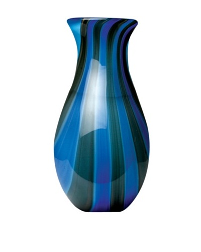 Dynasty Glass Venezia Collection Vase, Blue/Grey