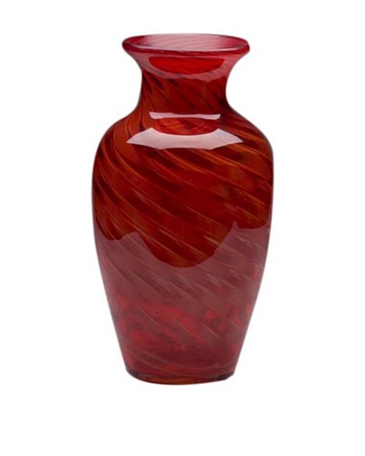 Dynasty Glass Milano Collection Classic Vase, Passion Red