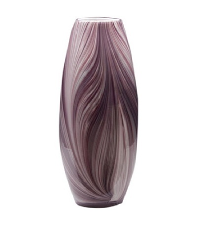 Dynasty Glass Viola Collection Tall Vase, Violet Feather