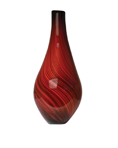 Dynasty Glass Roma Collection Vase, Red