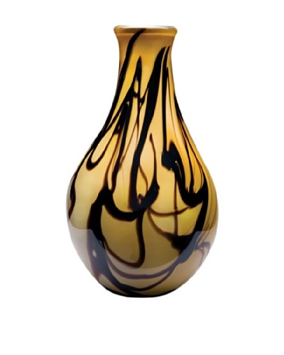 Dynasty Glass Venezia Collection Vase, Cappuccino Swirl