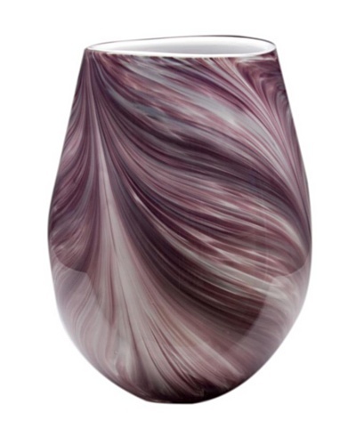 Dynasty Glass Viola Collection – Wide Vase – Violet Feather