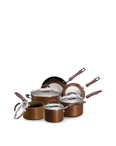 EarthPan Plus Nonstick 10-Piece Cookware Set, Bronze