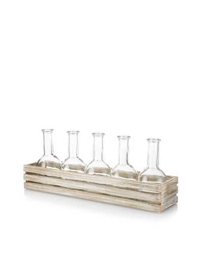 5-Bottle Crate, Whitewash