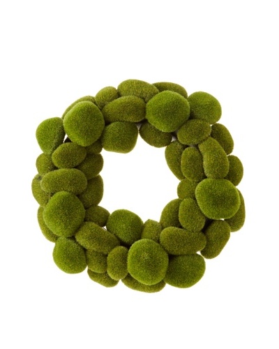 Faux Moss Wreath, Green