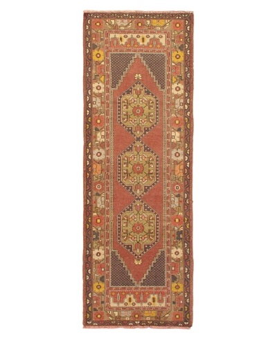 eCarpet Gallery Anatolian Rug, Beige/Dark Copper, 3′ 3″ x 9′ 3″ Runner