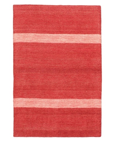 eCarpet Gallery Luribaft Gabbeh Rug, Light Burgundy/Red, 4′ x 6′