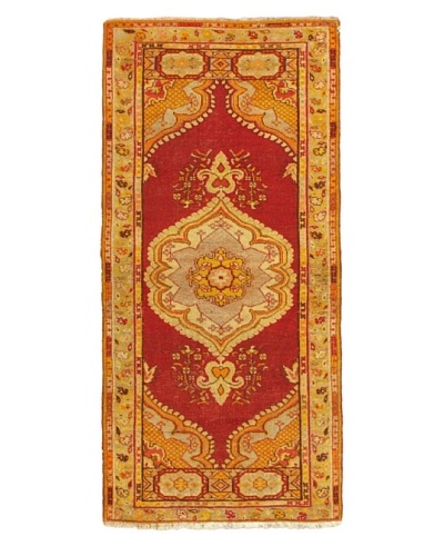 eCarpet Gallery Vintage Anatolian Rug, Light Grey/Red, 3′ 2″ x 6′ 1″