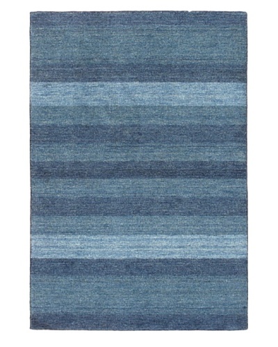 eCarpet Gallery Luribaft Gabbeh Rug, Blue/Light Navy, 4′ x 6′