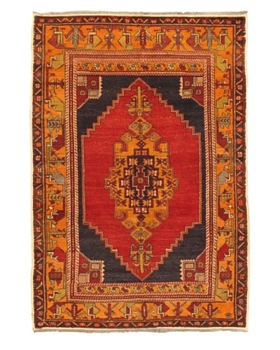 eCarpet Gallery Anatolian Rug, Black Red/Red, 4′ 3″ x 6′ 7″