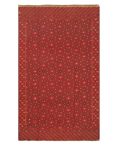 eCarpet Gallery Bahor Sumak, Dark Brown/Red, 6′ 6″ x 10′ 6″