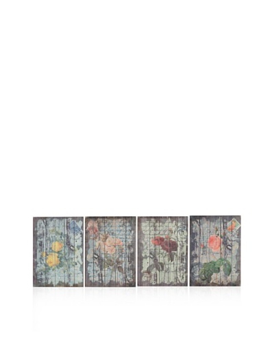 Set Of 4 Floral Wall Art
