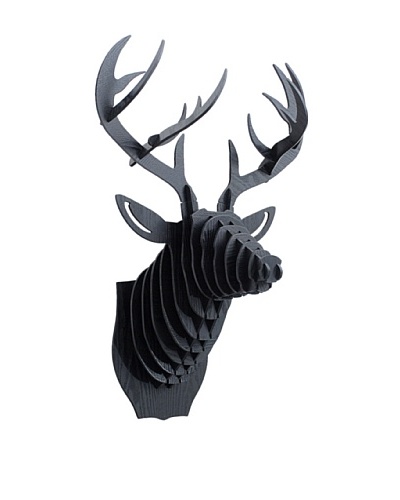 Eco Décor Laser-Cut Animal Trophy Deer Head, Black
