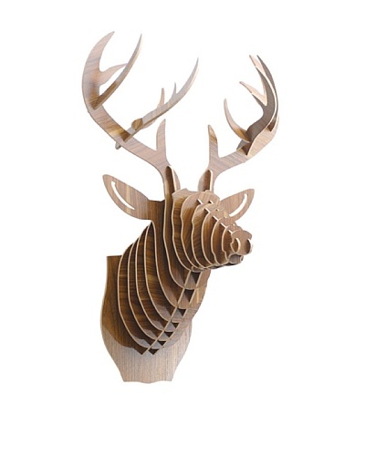 Eco Décor Laser-Cut Animal Trophy Deer Head, Oak