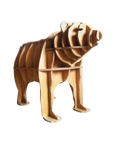 Eco Décor Standing Animal Oak Decorative Bear Table