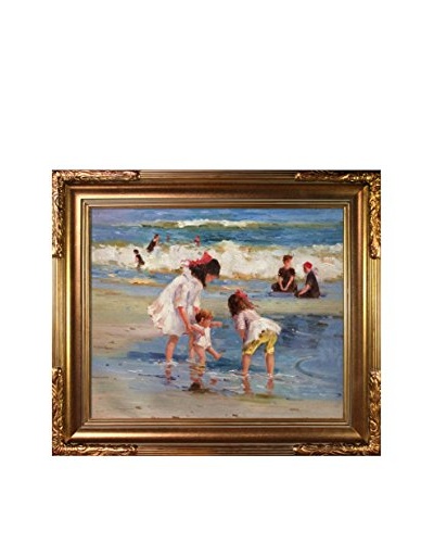 Edward Henry Potthast “Children Playing At The Seashore” Oil Painting