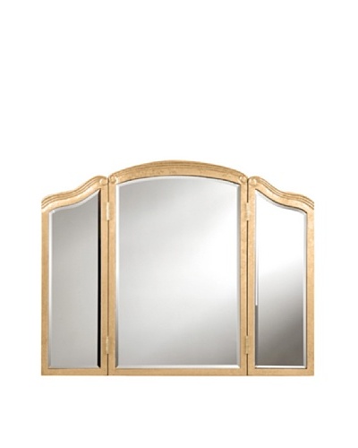 Camille 3-Fold Mirror Accented Wall Mirror, Gold Leaf