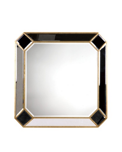 Camille Mirror Accented Wall Mirror, Gold Leaf