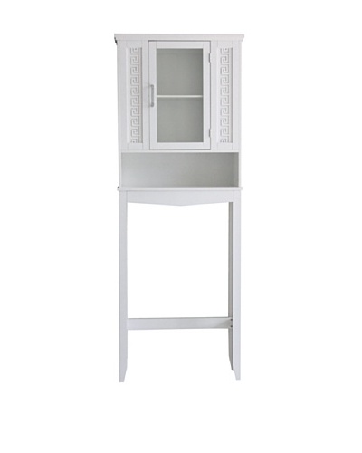 Elegant Home Fashions Greek Key Space Saver, White