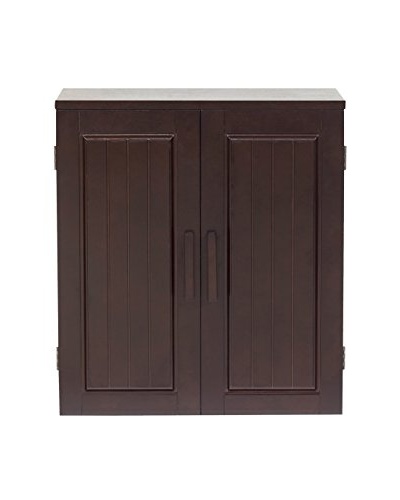 Elegant Home Fashions Catalina Linen Cabinet, Dark Espresso