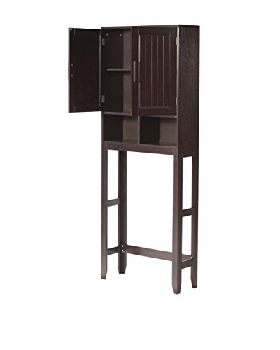 Elegant Home Fashions Catalina Wall Cabinet, Dark Espresso