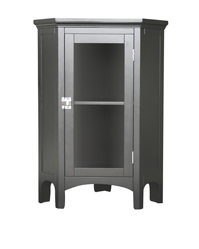 Elegant Home Fashions Madison Avenue Corner Floor Cabinet, Espresso