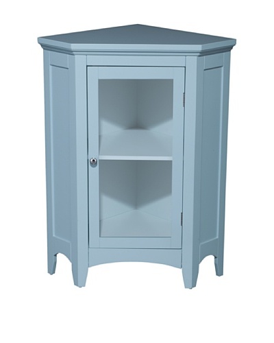 Elegant Home Fashions Madison Avenue Corner Floor Cabinet with Door, Eton Blue