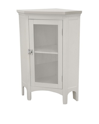 Elegant Home Fashions Madison Avenue Corner Floor Cabinet, White