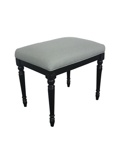 Elegant Home Fashions Tiffany Bench, Stain Black/RainCloud