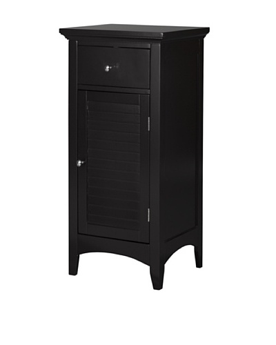 Elegant Home Fashions Slone Floor Cabinet with Shutter Door and Drawer, Dark Espresso