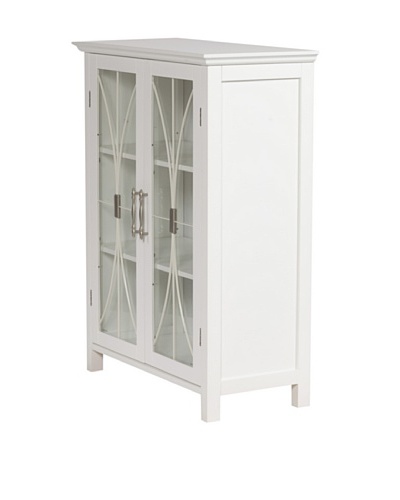 Elegant Home Fashions Delaney Double Door Floor Cabinet, White