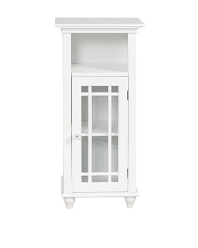 Elegant Home Fashions Neal Floor Cabinet with Door and Shelf, White