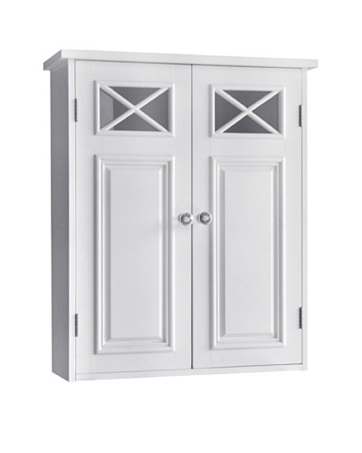 Elegant Home Fashions Dawson Double Door Wall Cabinet, White