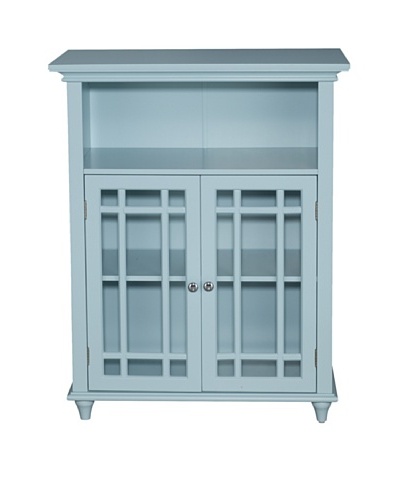 Elegant Home Fashions Neal Floor Cabinet with 2 Doors, Eton Blue