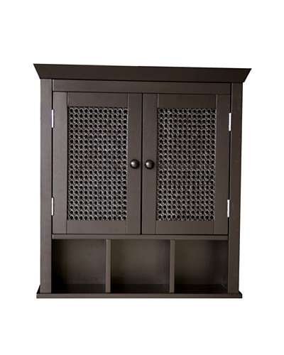 Elegant Home Fashions Savannah Wall Cabinet, Espresso