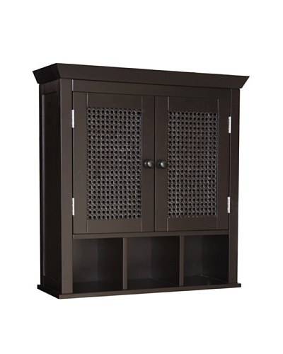 Elegant Home Fashions Savannah Two Door Wall Cabinet, Dark Espresso