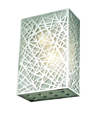 Elegant Lighting Rectangular Prism Wall Sconce, Chrome