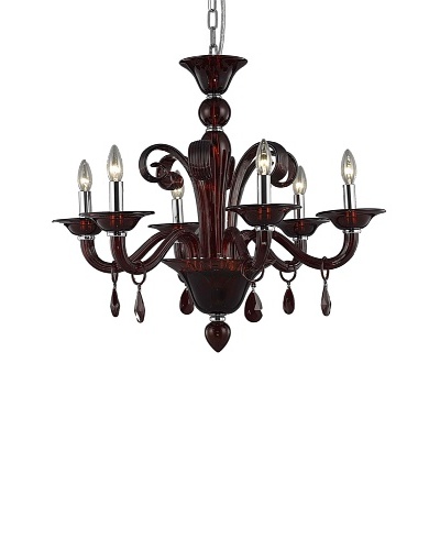 Elegant Lighting Muse 6-Light Chandelier, RedAs You See