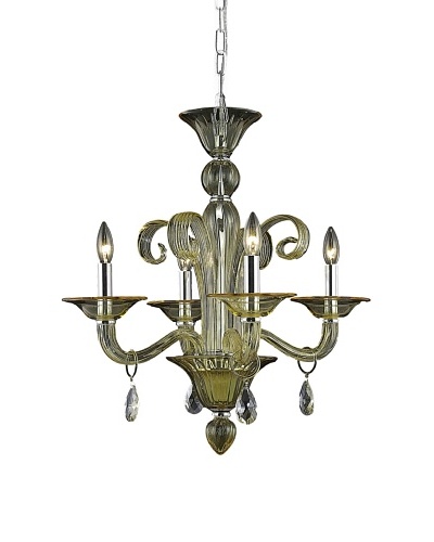 Elegant Lighting Muse 4-Light Chandelier, Yellow