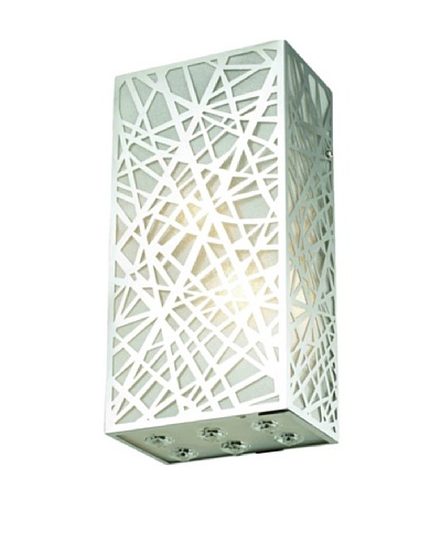 Elegant Lighting Rectangular Prism Wall Sconce, Chrome